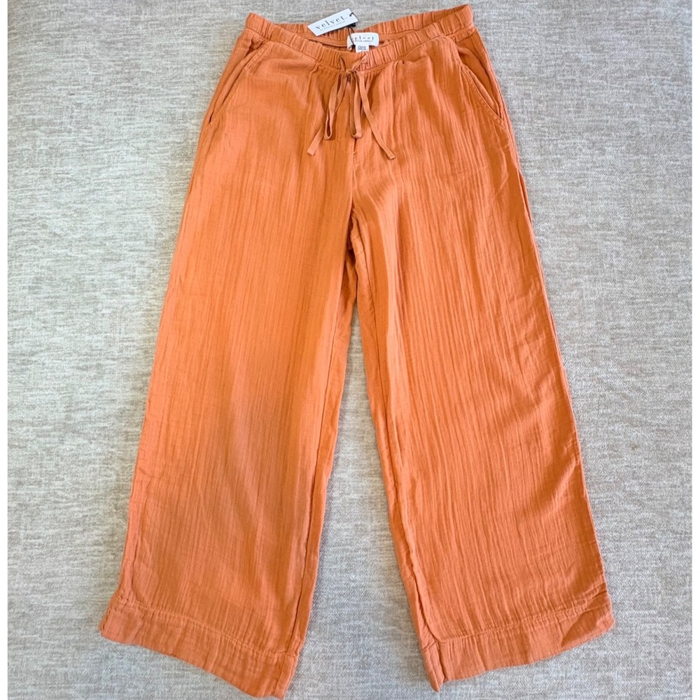 Velvet by Graham & Spencer Orange Wide Leg Pants